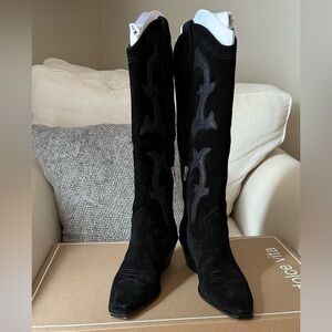 Dolce Vita Samare - Black Suede Western Boots